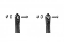 Plastový kĺbok M2 s mosadznou guličkou a príslušenstvom, 2ks KAV50.0120