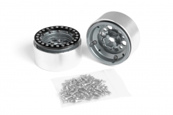 1,9'' aluminiowe felgi beadlock do 1:10 crawler/expedition srebrne (2 szt.)