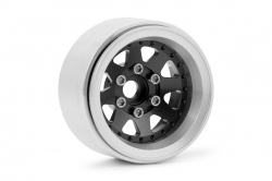 1.9'' Hliníkové beadlock disky offset -10 mm pre 1/10 crawler/expedícia čierne - 2 ks KAV52.2.018