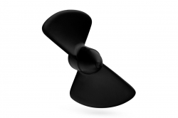 Závodná lodná skrutka 2 listová, pravá, stúpanie 0,85, 42,5mm/M4 KAV53.2303.42