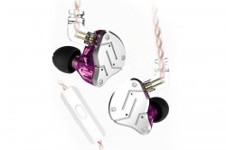 KZ ZSN Slúchadlá s mikrofónom (Silver/Purple) KZ03F