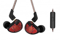 KZ AS10 Sluchátka s mikrofonem (Red/Black) KZ19