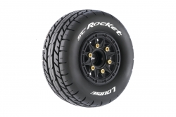 SC-ROCKET 1/10, 12mm, 14mm a 17mm odnímateľný hex, Čierne disky, 2 ks L-T3154SB