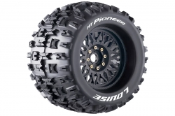 MT-PIONEER SPORT 1/8, 0 a 1/2 offset 17mm odnímateľný hex, Čierne disky, 2 ks L-T3218X