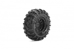 CR-ROWDY 1.0 – kompletní 1:18 a 1:24 Crawler kola s černými disky pro 7mm hex (2 ks)