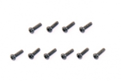 1:10 LRP S10 Twister: Skrutky s guľatou hlavou M3×8 mm (10 ks)