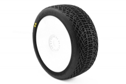 I-BARRS V3 BUGGA S2 (SOFT) nalepené pneumatiky, biele disky, 2 ks. MX-PCW2006-S2