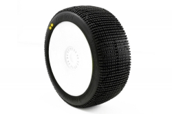 TRIGON V3 BUGGY S2 (SOFT) nalepené pneumatiky, bílé disky, 2 ks. MX-PCW2007-S2