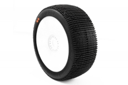 TRIGON V3 BUGGY S3 (MEDIUM) nalepené pneumatiky, bílé disky, 2 ks. MX-PCW2007-S3