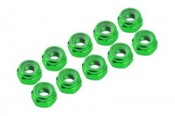 M3 hliníkové samoistné matičky zelené, 10 ks. MX-UR1502-GR