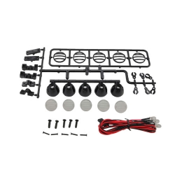 Kulatá přídavná LED světla, černá (5 ks.) RC49306