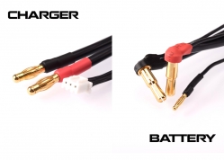 2S nabíjecí kabel G4/G5 dlouhý, 60cm, 4 mm, 3pin XH (černý)