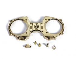 MZ-12: Panel przedni, włącznik zasilania, pokrętła aluminiowe (złote)