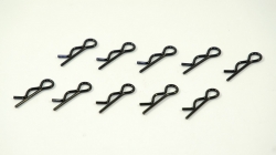 SWORKz oceľové sponky karosérie 1/10, čierne, 10 ks. SW115062
