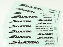 SWORKz Speed nálepky (PushBar), čierne, 2 ks. SW510053PBK