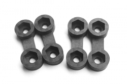 SWORKz uhlíkovej podložky držiaka krídla "by RC Carbon Cavalieri", 4 ks. SWC4509