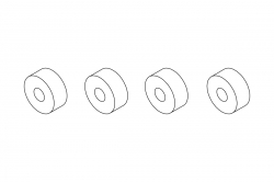 Turbo Racing: Kluzné ložisko (primární převod) 4ks