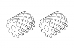 Turbo Racing: Ozubené kola (zadní kola) 2ks
