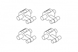 Turbo Racing: Těhlice 4ks