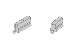 Turbo Racing: Ohraničení tratě, bloky, šedé (50 ks)