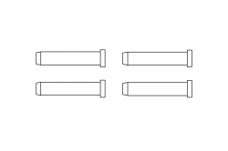 Turbo Racing: Osy předních kol 4ks