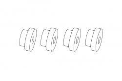 Turbo Racing: Kluzné ložisko 4ks
