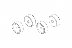 Turbo Racing náhradné kolesá drift 4ks TB-760159