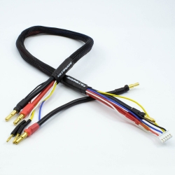 Nabíjecí kabel G4/G5, 2× 2S, 4mm, 3pin XH, délka 60 cm (černý)