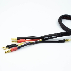 Nabíjací kábel G4/G5, 2× 2S, 4mm, 3pin XH, dĺžka 60 cm (čierny)