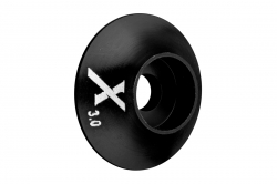 Kovová podložka s O-kroužkem (X logo) 3 mm, černá (10 ks)