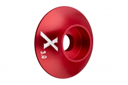 Kovová podložka s O-kroužkem (X logo) 3 mm, červená (10 ks)
