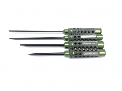 Skrutkovače - ploché - ALU verzia SADA: 3.0 4.0 5.0 & & 5.8mm, 4 ks (HSS typ)