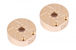 Mosadzné rozšírené kryty portálov, predné / zadné 118g pre Traxxas TRX-4, 2ks YR-TRX4-054
