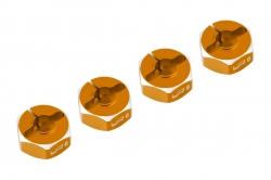 Hliníkové HEX unášače kolesa 12x6mm, 4ks, oranžový YR-WA-033OR