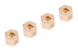 Mosadzný Hex adaptér 9mm Offset pre 12mm, 4ks YR-WA-038