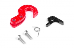 Kovový hák s poistkou 1/10 červený YR-YA-0573RD